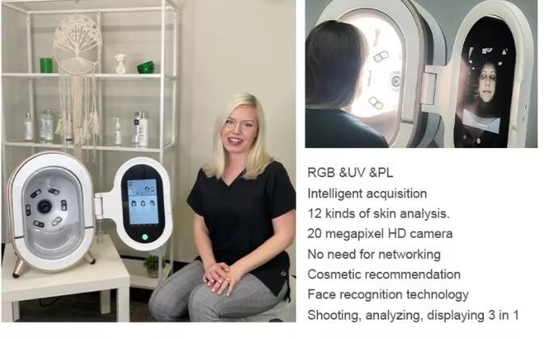 Inteligentny analizator skóry RGB UV PL